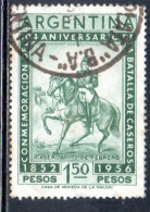 ARGENTINA 1956 BATTLE OF CASEROS JUSTO JOSE DE URQUIZA 1.50p USED USADO OBLITERE' - Used Stamps