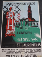 LOKEREN - AFFICHE  98 X 60 CM - HET SPEL VAN ST.LAURENTIUS -  1959  ZIE AFBEELDINGEN - Nazareth