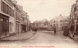 (60) BRETEUIL Place Du Marché Aux Herbes Tacot Boulangerie 1929 (Oise) - Breteuil