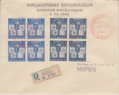 Yugoslavia 1940 Petite Entente Registered FDC Ca Beograd 1.06.1940 (59220)see Scan - Idées Européennes