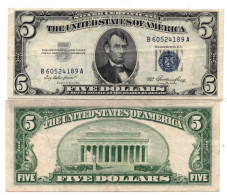 United States Of America  5 Dollars  Silver Certificate Series 1953  VF - Biljetten Van De  Federal Reserve (1928-...)