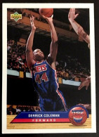 P26 Derrick Coleman - New Jersey Nets - Carte Upper Deck 1992-93 McDonald's NBA Basketball - Andere & Zonder Classificatie