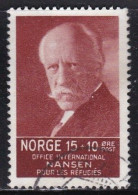NO024B – NORVEGE - NORWAY – 1935 – NANSEN REFUGEE FUND – SG # 236 USED 19 € - Gebruikt