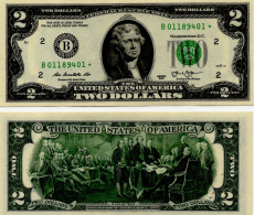 United States Of America 2 Dollars Replacement Star Series 2013 Series B UNC - Federal Reserve Notes (1928-...)