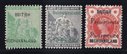 Bechuanaland, 1888-97  Y&T. 36, 13, 14, MH. - 1885-1964 Herrschaft Von Bechuanaland