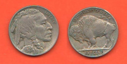 America 5 Five Cents 1926 Buffalo États-Unis Amérique USA 5 Centesimi Nickel Coin - 1913-1938: Buffalo