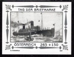 Austria - 2007 - Stamp Day - Steamer Wien - Mint Stamp Proof (blackprint) - Ensayos & Reimpresiones