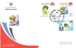 BAHRAIN - 2010 - FDC OF STAMPS OF THE WORLD CUP, SOUTH AFRICA, NOTUSED. - Bahrein (1965-...)