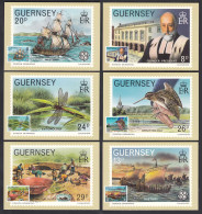 Guernsey UK 1981 Maximum Cards ORNITHOLOGY ARCHAEOLOGY ENTOMOLOGY 245-50  (27151 - Guernsey