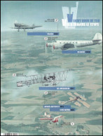BL235**(4588/4592)ND/OG - Vol Dans Le Temps,vieux Avions Belges/Vlucht Door De Tijd,oude Belgische Vliegtuigen - Sans N° - B&W Sheetlets, Courtesu Of The Post  [ZN & GC]