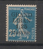 GRAND LIBAN - 1924 - N°YT. 6 - Semeuse 1,25pi Sur 25c Bleu - Neuf Luxe ** / MNH / Postfrisch - Ongebruikt