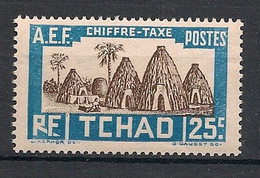 TCHAD - 1930 - Taxe TT N°YT. 15 - Village 25c - Neuf Luxe ** / MNH / Postfrisch - Unused Stamps