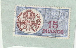 Togo Timbre Fiscal 15 Francs - Togo (1960-...)