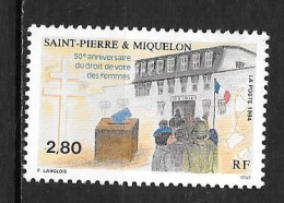 1994 - N° 597**MNH - 50 Ans Du Droit De Vote Des Femmes - Unused Stamps