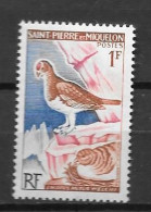 1963 - N° 365*MH - Oiseaux - Neufs