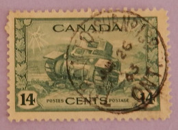 CANADA YT 215 OBLITÉRÉ "CHAR D ASSAUT" ANNÉES 1943/1948 - Gebraucht