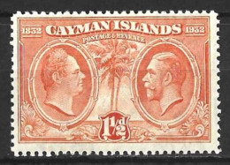 CAYMAN Is.....KING GEORGE V...(1910-36..)....." 1932.."......1 & HALFd.......SG87.......MH... - Caimán (Islas)