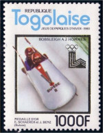 870 Togo 1000f Bobsleigh MNH ** Neuf SC (TGO-93) - Ski