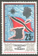 868 Trinidad Tobago Darpeau Flag Island Isle Ile Carte Map Insel 25c (TOB-97) - Inseln