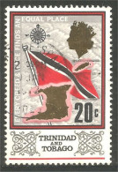 868 Trinidad Tobago Darpeau Flag Island Isle Ile Carte Map Insel 20c (TOB-96) - Postzegels