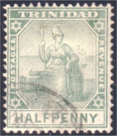 868 Trinité Tobago Britannia Halpenny (TOB-35) - Trinidad & Tobago (1962-...)