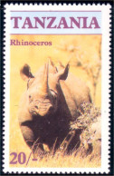 866 Tanzania Rhinoceros MNH ** Neuf SC (TZN-73b) - Rinoceronti