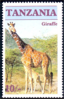 866 Tanzania Camelides Giraffe Girafe MNH ** Neuf SC (TZN-72b) - Jirafas