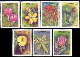 866 Tanzania Fleurs Tropicales Tropical Flowers MNH ** Neuf SC (TZN-24a) - Tanzania (1964-...)