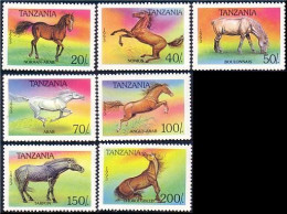 866 Tanzania Cheval Horse Pferde MNH ** Neuf SC (TZN-14a) - Tanzania (1964-...)