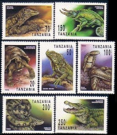 866 Tanzania Serpents Snakes Reptiles Tortue Turtle Crocodile MNH ** Neuf SC (TZN-11a) - Tanzania (1964-...)