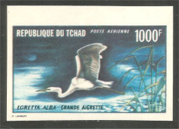 855 Tchad Grande Aigrette Non Dentelé Bord De Feuille MNH ** Neuf SC (TCD-49a) - Gru & Uccelli Trampolieri