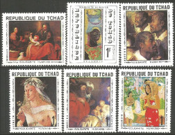 855 Tchad Tableaux Paintings Gauguin Rubens MNH ** Neuf SC (TCD-44d) - Moderne