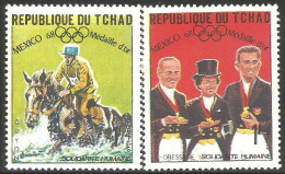 855 Tchad Horse Jumping Hippisme Mexico Olympiques 1968 MNH ** Neuf SC (TCD-38c) - Ippica