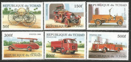 855 Tchad Firefighter Firefighters Pompier Pompiers Fire Firefighting Incendie Camion Truck MNH ** Neuf SC (TCD-16b) - Bombero