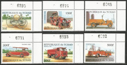 855 Tchad Numbered Pompier Pompiers Fire Firefighting Firefighter Incendie MNH ** Neuf SC (TCD-17) - Sapeurs-Pompiers