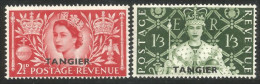 852 Tangier Elizabeth II 2d 1/3 Overprints MH * Neuf CH (TAN-7) - Postämter In Marokko/Tanger (...-1958)