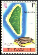 892 Tuvalu Tortue Turtle Carte Niulakita Map MNH ** Neuf SC (TUV-1b) - Tortues