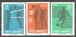 890 Turquie Volleyball Basketball Football MNH ** Neuf SC (TUR-75) - Ungebraucht