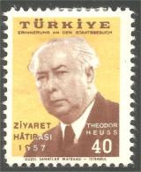 890 Turquie Theodor Heuss MH * Neuf CH (TUR-57) - Unused Stamps