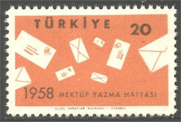890 Turquie Letter Writing Week MNH ** Neuf SC (TUR-69b) - Ungebraucht