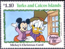 886 Turks Caicos Disney $1.10 Christmas Carol Conte Noel MNH ** Neuf SC (TUK-95) - Noël