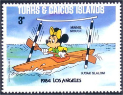 886 Turks Caicos Disney Los Angeles Minnie Kayak MNH ** Neuf SC (TUK-79a) - Turks & Caicos (I. Turques Et Caïques)