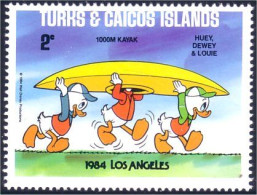 886 Turks Caicos Disney Los Angeles Kayak MNH ** Neuf SC (TUK-76b) - Disney