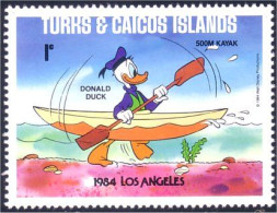 886 Turks Caicos Donald Kayak MNH ** Neuf SC (TUK-74c) - Canoe