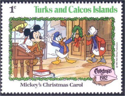 886 Turks Caicos Disney Noel Christmas Mickey Donald Picsou Scrooge MNH ** Neuf SC (TUK-68b) - Disney