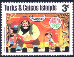 886 Turks Caicos Disney Pinocchio Noel Christmas Puppet Marionette MNH ** Neuf SC (TUK-64a) - Turks & Caicos