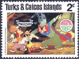 886 Turks Caicos Pinocchio Puppet Marionette MNH ** Neuf SC (TUK-63d) - Marionnetten