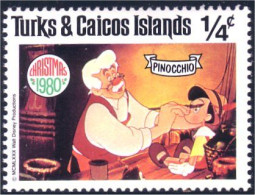 886 Turks Caicos Pinocchio Geppetto MNH ** Neuf SC (TUK-60d) - Marionnettes