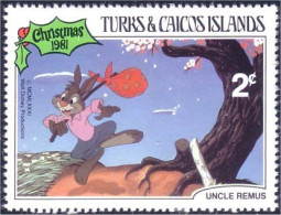 886 Turks Caicos Disney Remus Noel Christmas Rabbit Lapin MNH ** Neuf SC (TUK-50a) - Turks & Caicos (I. Turques Et Caïques)