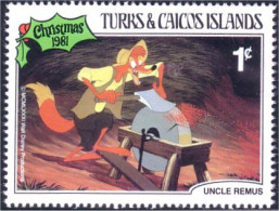 886 Turks Caicos Disney Remus Noel Christmas Fox Renard Fuchs MNH ** Neuf SC (TUK-49a) - Turks- En Caicoseilanden